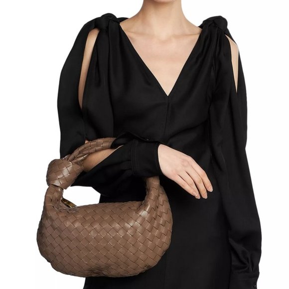 New Bottega Veneta Brown Teen Jodie Shoulder Bag - Picture 5 of 8